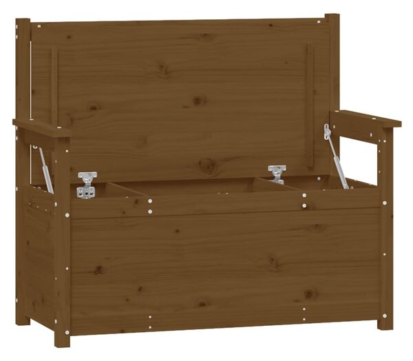 Mézbarna tömör fenyőfa pad 112,5x51,5x96,5 cm