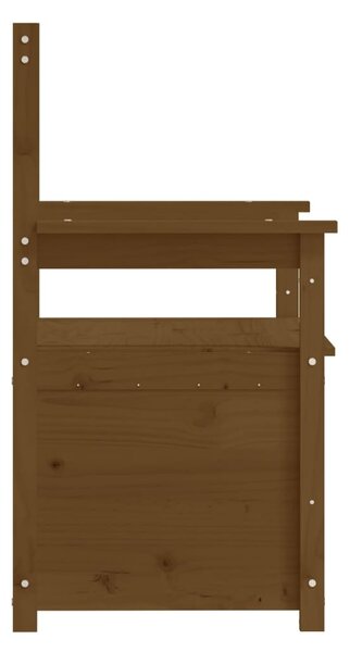 Mézbarna tömör fenyőfa pad 112,5x51,5x96,5 cm