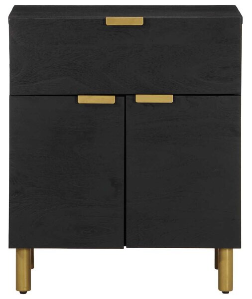 VidaXL fekete szerelt fa éjjeliszekrény 50 x 33 x 60 cm