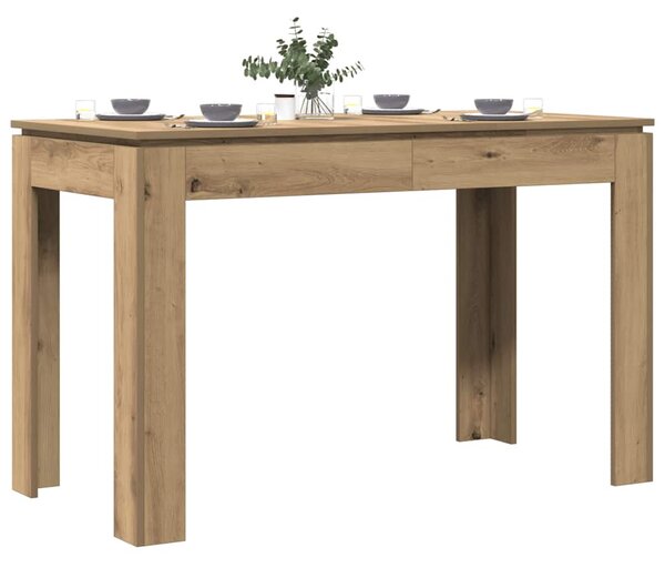 Étkezőasztal kézműves tölgy 120x60x76 cm műszaki fa