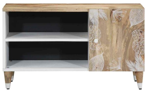 Tömör mangófa TV-szekrény 80x31,5x46 cm