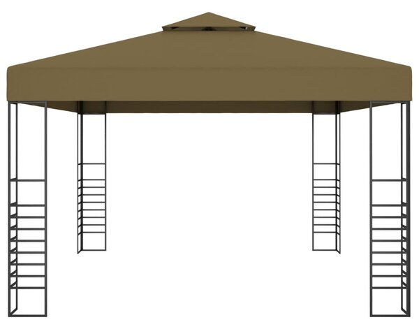 Tópszínű pavilon LED fényfüzérrel 3 x 4 m