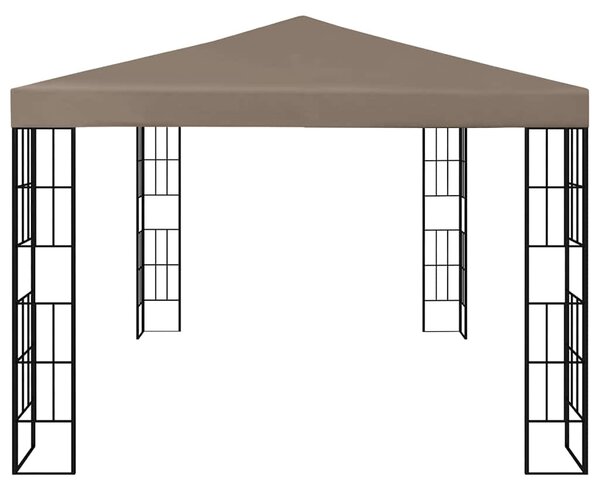 Tópszínű pavilon LED fényfüzérrel 4 x 3 m