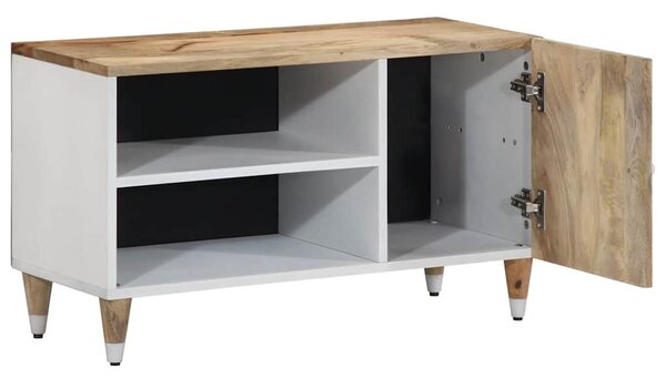 Tömör mangófa TV-szekrény 80x31,5x46 cm