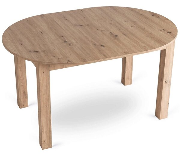 HARRY kihúzható kerek étkezőasztal 102-142 cm, artisan tölgy
