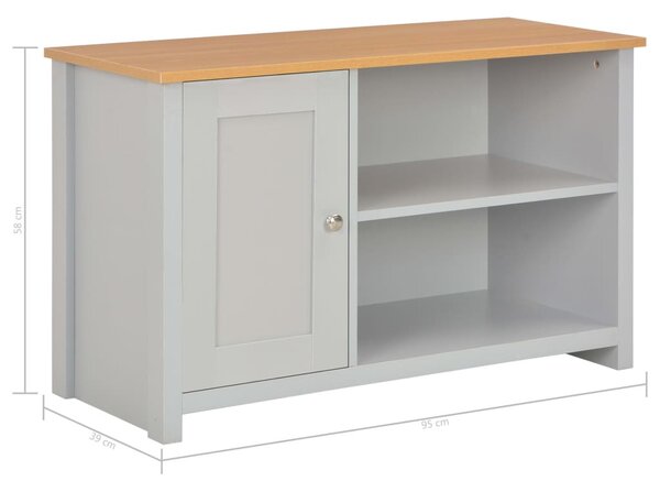 Szürke TV-szekrény 95 x 39 x 58 cm