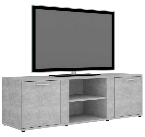Betonszürke szerelt fa TV-szekrény 120 x 34 x 37 cm