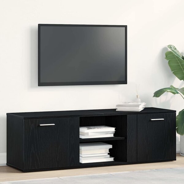 Fekete tölgyfa TV-szekrény 120 x 34 x 37 cm