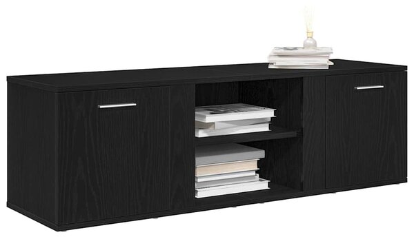 Fekete tölgyfa TV-szekrény 120 x 34 x 37 cm