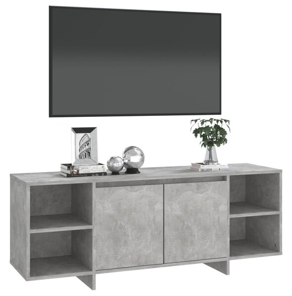 Betonszürke szerelt fa TV-szekrény 130x35x50 cm