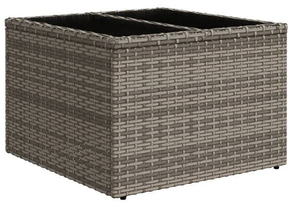 VidaXL 5 db szürke polyrattan kerti kanapégarnitúra párnákkal