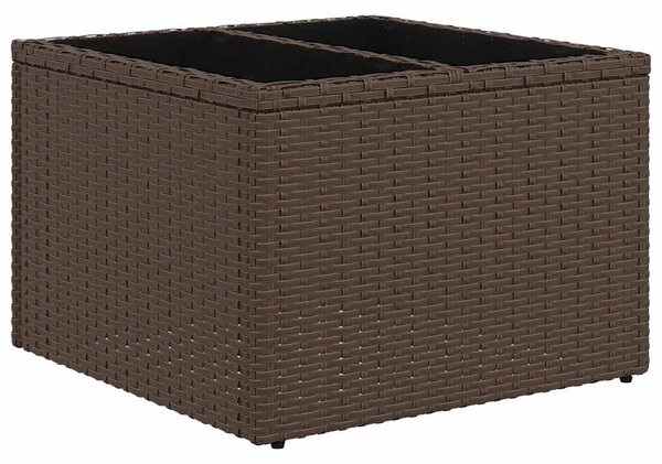 6 db barna polyrattan kerti kanapégarnitúra párnákkal