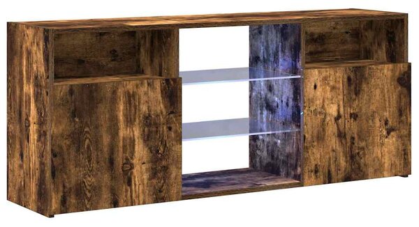 Füstös tölgy színű LED-es TV-szekrény 120 x 30 x 50 cm