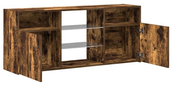 Füstös tölgy színű LED-es TV-szekrény 120 x 30 x 50 cm