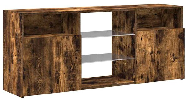 Füstös tölgy színű LED-es TV-szekrény 120 x 30 x 50 cm