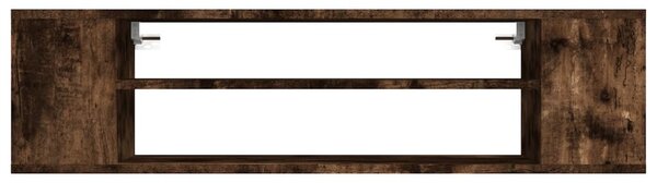 Füstös tölgy színű szerelt fa függő TV-szekrény 100x30x26,5 cm