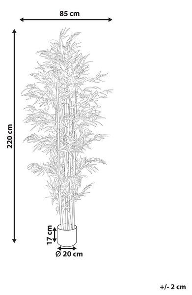 Műnövény BAMBOO 220 cm Zöld