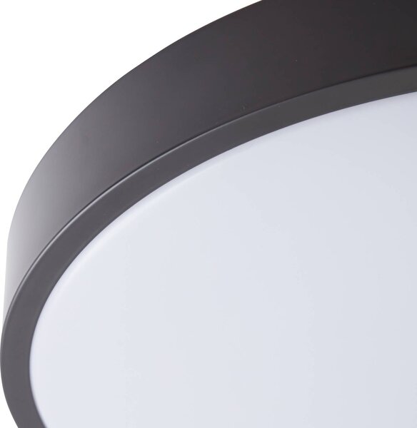 Lindby Smart LED-es mennyezeti lámpa Innes fekete 38cm RGB CCT Tuya, dimmelhető, Fekete, Nappali / Étkező, fém, Modern