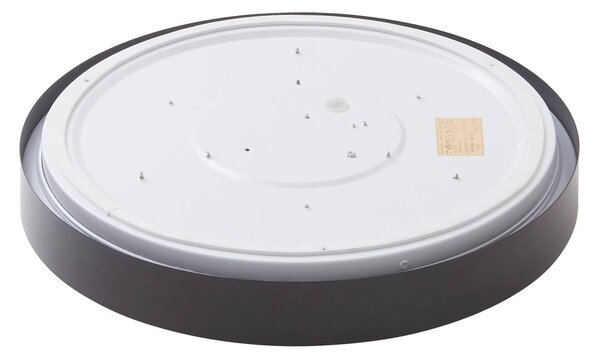 Lindby Smart LED-es mennyezeti lámpa Innes fekete 38cm RGB CCT Tuya, dimmelhető, Fekete, Nappali / Étkező, fém, Modern
