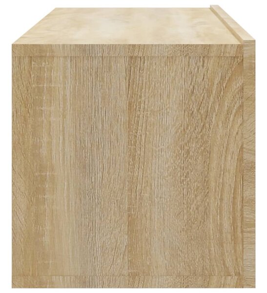 2 db sonoma tölgy szerelt fa fali TV-szekrény 100x30x30 cm