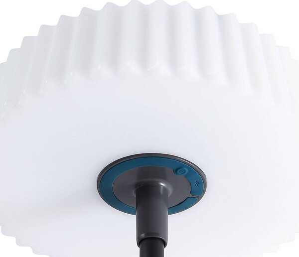 Lindby LED-es szolár állólámpa Samine, fekete, fém, fényerőszabályozható, dimmelhető, Fekete, fém, Modern
