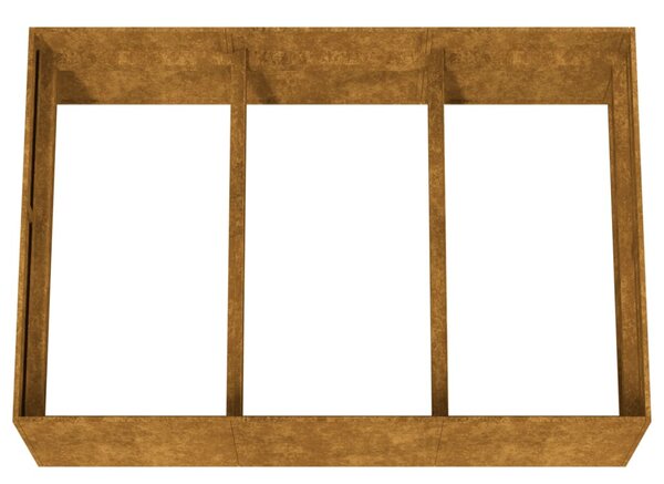 Corten acél kerti magaságyás 120x80x40 cm