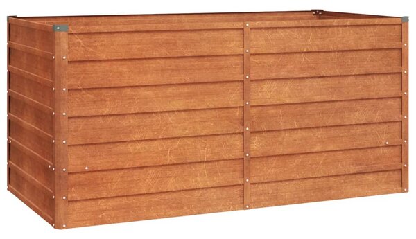 Rozsda színű színű corten acél kerti magaságyás 160x80x77 cm