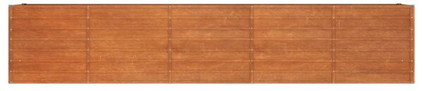 Rozsda színű corten acél kerti magaságyás 400 x 80 x 77 cm