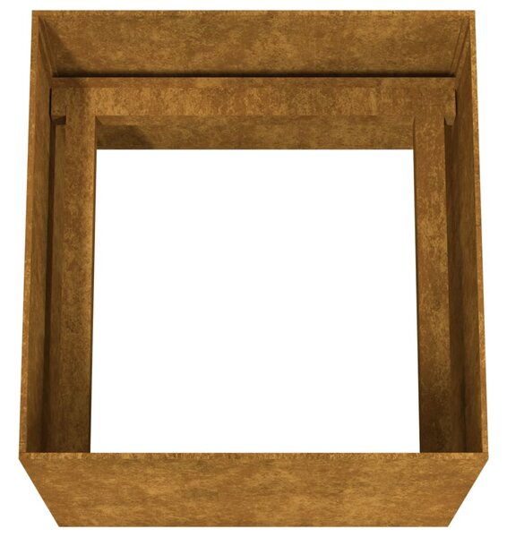 Corten acél növénytartó 40x41x40 cm