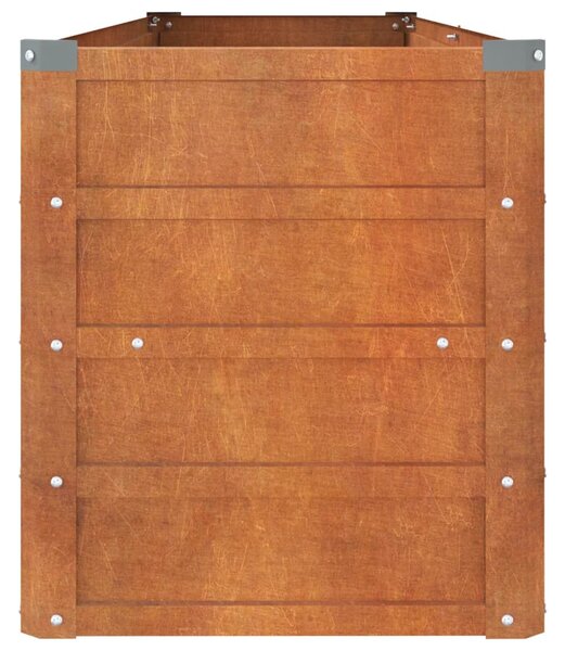 Rozsda színű corten acél kerti magaságyás 160 x 40 x 45 cm