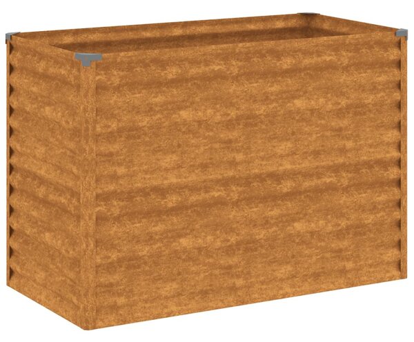 Corten acél kerti magaságyás 100 x 50 x 69 cm