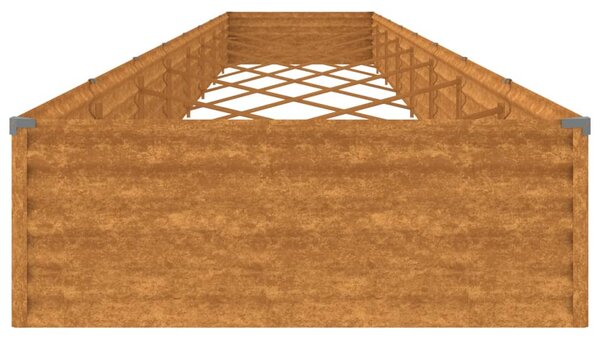 Corten acél kerti magaságyás 770x100x36 cm