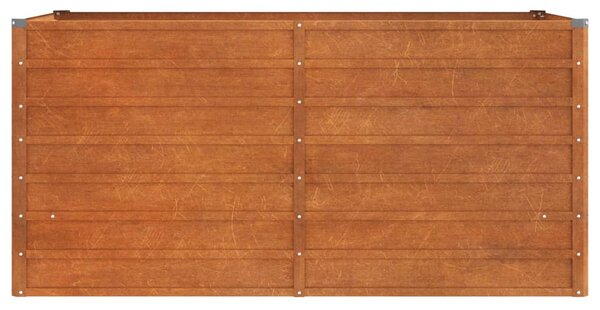 Rozsda színű színű corten acél kerti magaságyás 160x80x77 cm