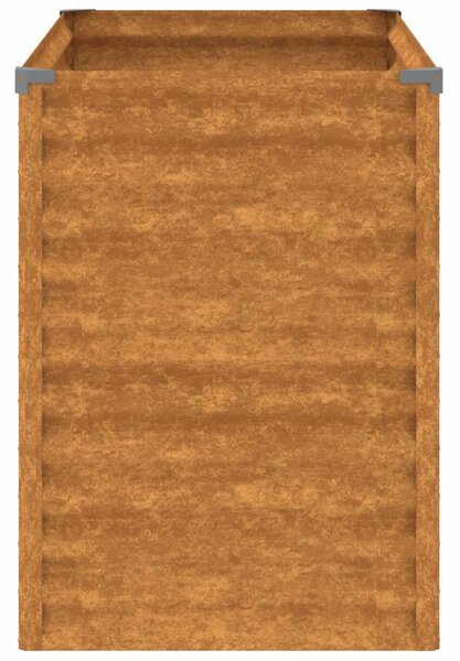 Corten acél kerti magaságyás 100 x 50 x 69 cm