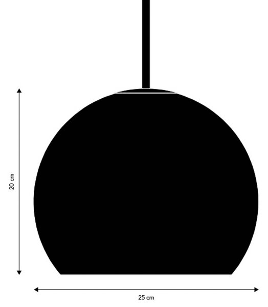 FRANDSEN lógó világítás Ball Glass, cappucino, Ø 25 cm, dimmelhető, Barna / rozsda, Nappali / Étkező, Üveg, Dizájn