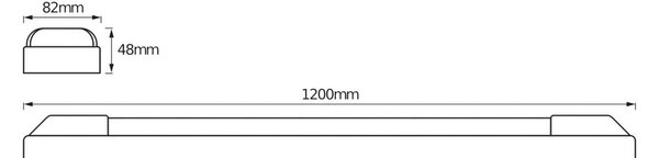 OSRAM LED-es világítócsík POWER BATTEN, 4000 K, 120 cm, 2 izzós., Fehér / opál, Folyosó, fém