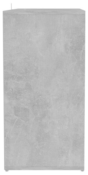 Betonszürke szerelt fa cipősszekrény 60 x 35 x 70 cm