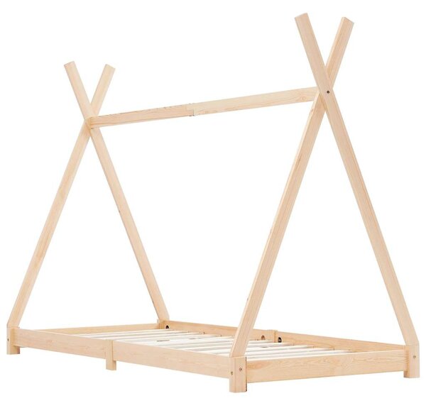Tömör fenyőfa gyerekágy-keret 70 x 140 cm