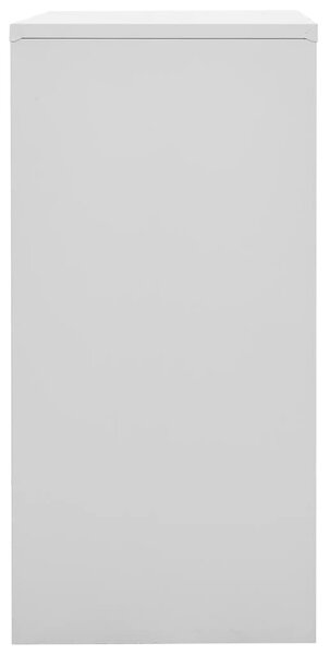 2 db világosszürke-piros acél zárható szekrény 90x45x92,5 cm