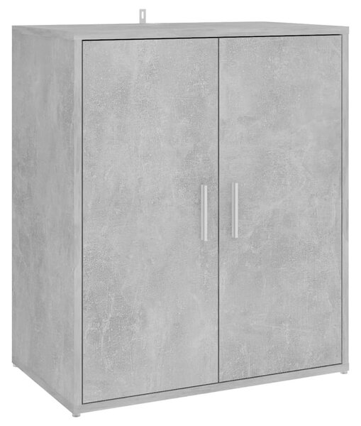 Betonszürke szerelt fa cipősszekrény 60 x 35 x 70 cm