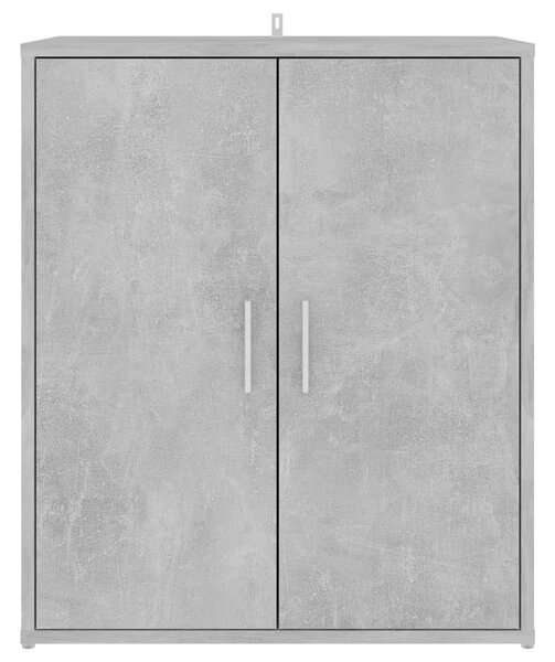 Betonszürke szerelt fa cipősszekrény 60 x 35 x 70 cm