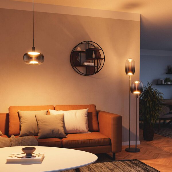 OSRAM DECOR STICK álló lámpa, sötét szürke, magasság 146 cm, 2 x E27, Alu / szürke / cink, Nappali / Étkező, fém, Modern
