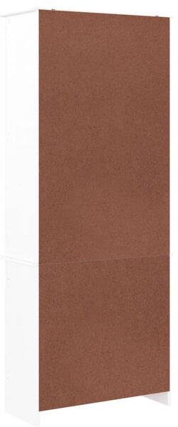 ALTA fehér tömör fenyőfa üvegvitrin 77x35x186,5 cm