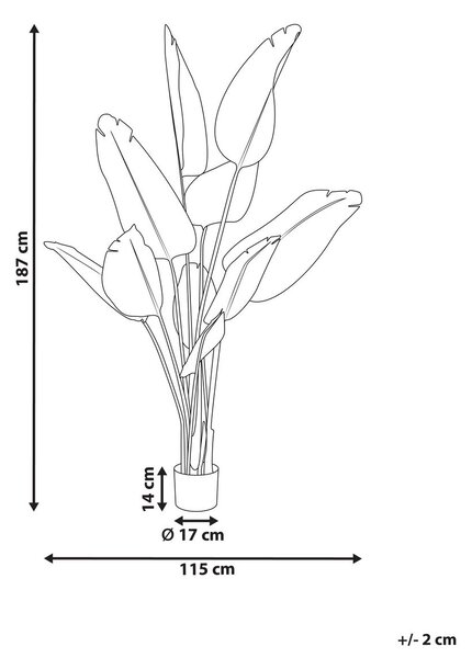 Műnövény BANANA TREE 187 cm Zöld