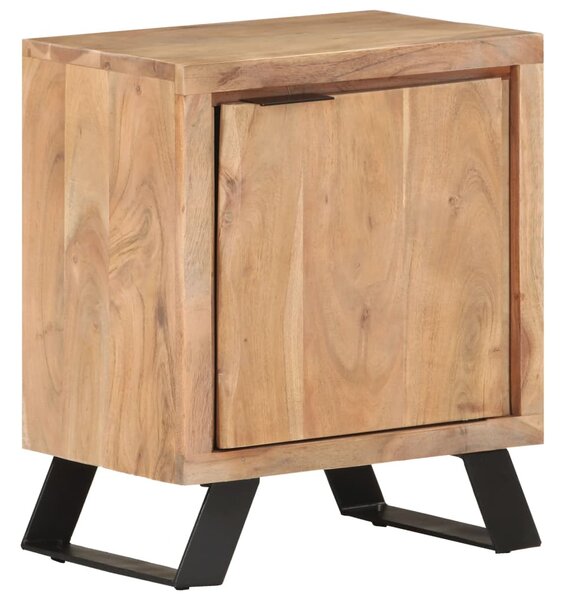 VidaXL tömör akácfa éjjeliszekrény természetes szélekkel 40x30x50 cm
