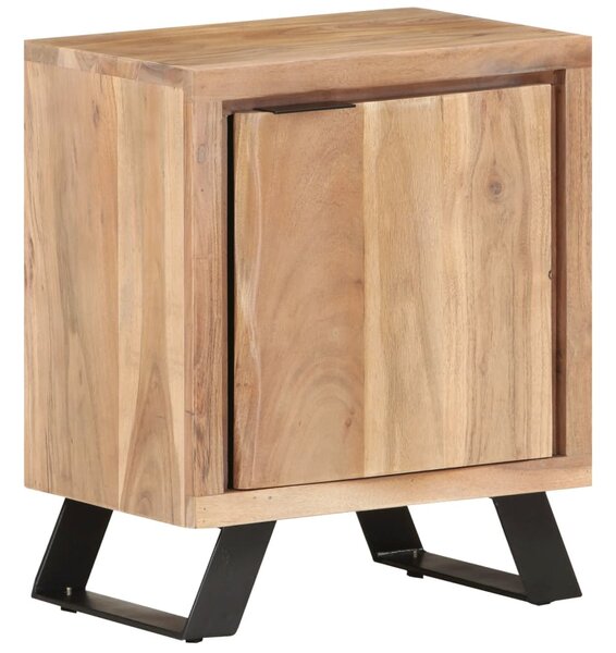 VidaXL tömör akácfa éjjeliszekrény természetes szélekkel 40x30x50 cm