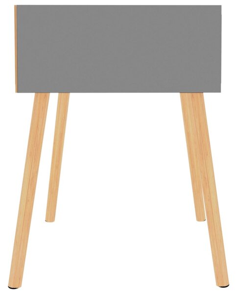 2 db szürke szerelt fa éjjeliszekrény 40 x 40 x 56 cm