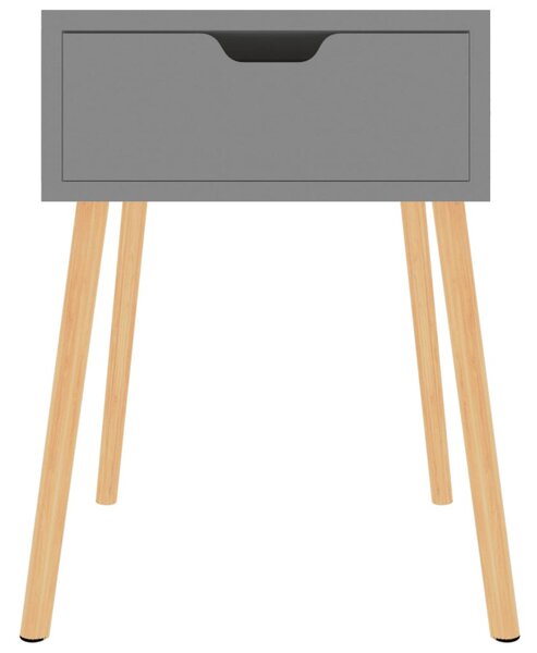 2 db szürke szerelt fa éjjeliszekrény 40 x 40 x 56 cm