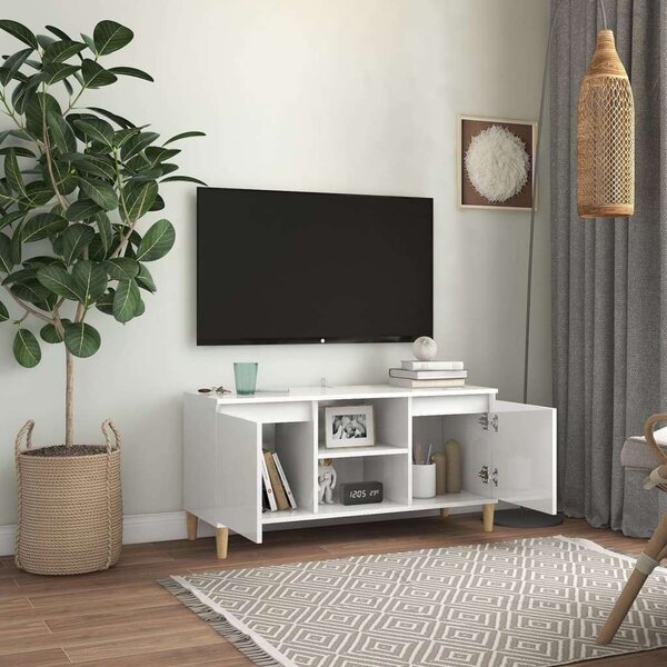 Modern TV-Szekrény - Fehér - 103,5x35x50 cm