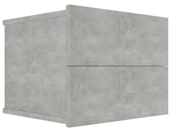 2 db betonszürke szerelt fa éjjeliszekrény 40 x 30 x 30 cm